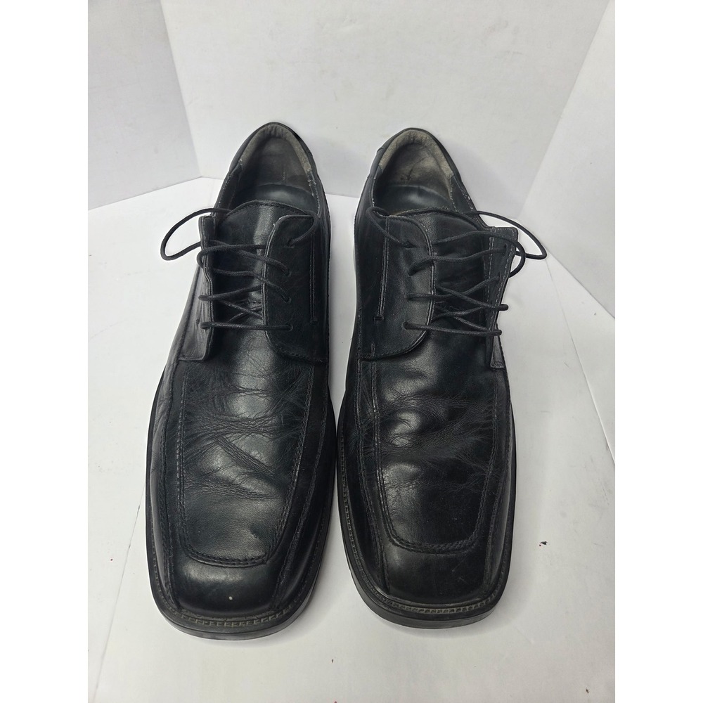 Dockers Mens Black Leather Square Toe Oxford Dress Shoes 090-3174 Size 12M